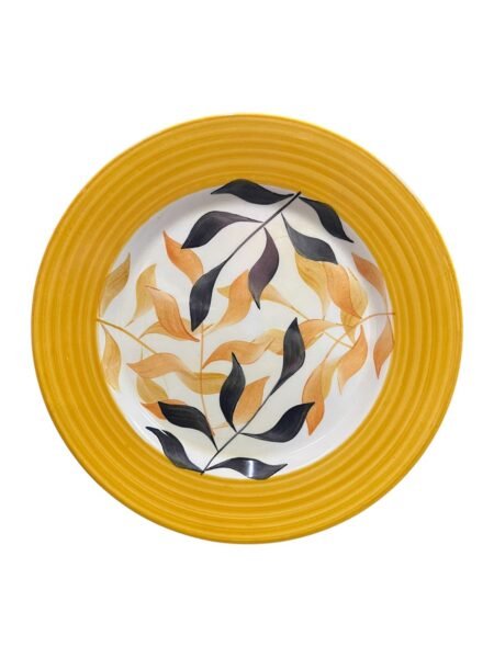 Plato Tortero de 21 cm Flor Del Mar Negro Arena