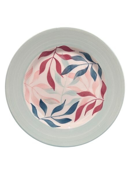 Plato Tortero de 21 cm Flor Del Mar Pavo Turquesa