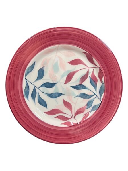 Plato Tortero de 21 cm Flor Del Mar Pavo Vinotinto